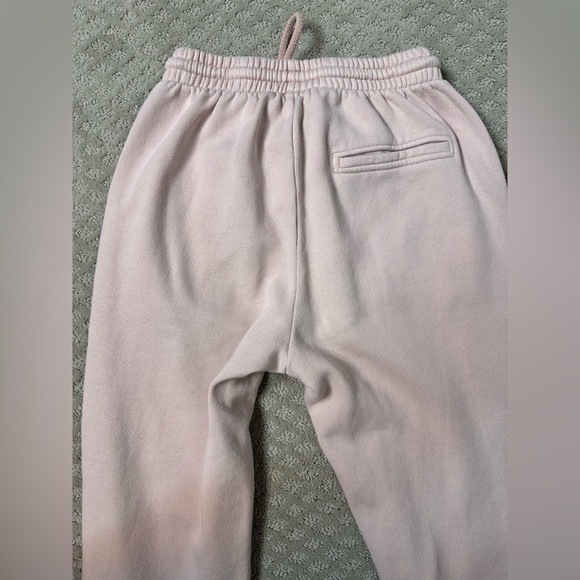 Sz S Aerie jogger sweatpants baby pink rose blush elastic waits pockets - Picture 5 of 8